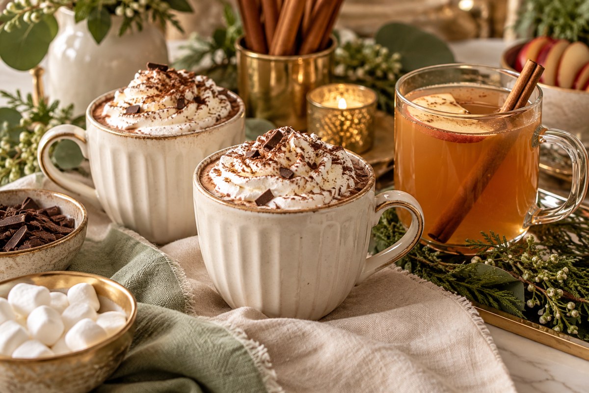 Hot Cocoa and Cider Bar — styled beverage inspiration